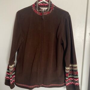 Northern Reflections Brown Fleecy Zip Up